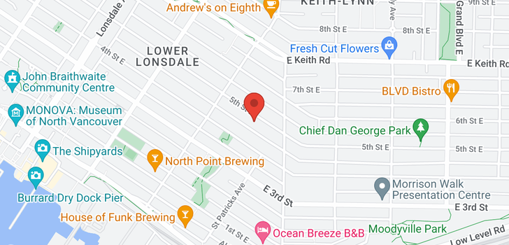 map of 353 E 5TH STREET
